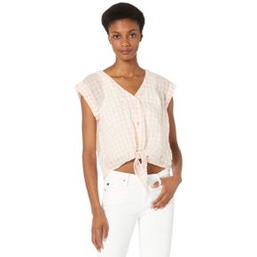 5050220 Bella dahl Roll Sleeve Tie Front Top