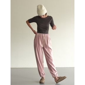 Fine Corduroy Pants - Pink