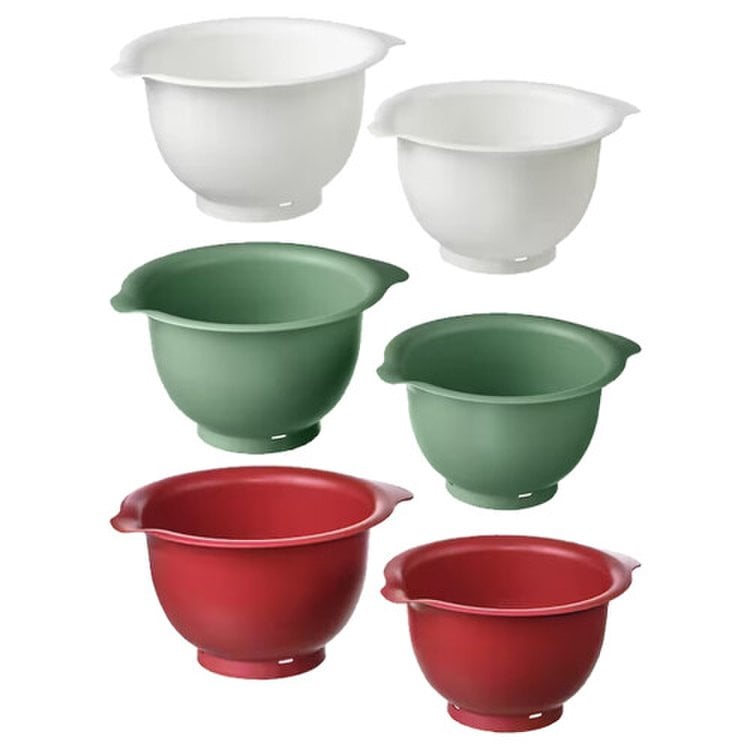 VISPAD Mixing bowl, set of 2, red - IKEA