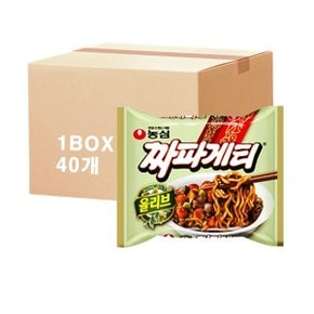 농심 올리브 짜파게티 140g 40개 멀티 봉지라면 한박스