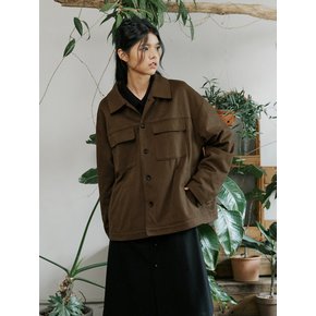 unisex suede jacket brown