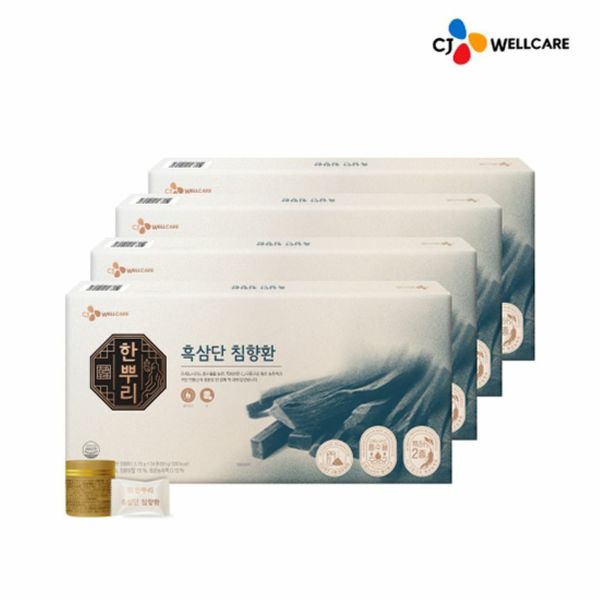 [사은품증정][CJ공식] 한뿌리 흑삼단 침향환 24환 4박스