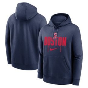 4589277 Nike Mens Navy Boston Red Sox Club Slack Pullover Hoodie