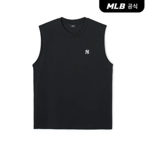 MLB [코리아공식] 베이직 스몰로고 쿨테크 나시 티셔츠 NY (Black)