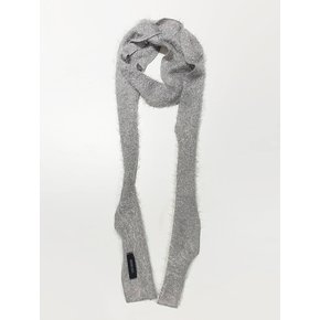 Hairly Knit Muffler Scarf (Silver-Grey)