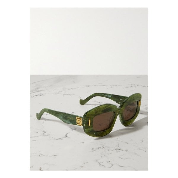 스크린 스퀘어 프레임 마블 아세테이트 선글라스 그린 1647597321576376