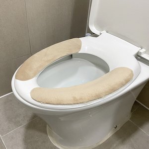 HAEGANG 극세사 변기커버 4개 세트 / 변기시트 붙이는 탈부착 화장실 엉따 겨울 소프트 비데 패드 덮개