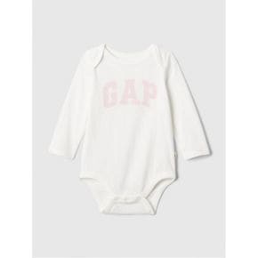 베이비 갭 GAP 로고 바디수트 슈트 뉴 오프 화이트 7370717