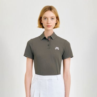 MARTINE GOLF [정상가 178000원]여성 아이스코튼 카라티셔츠 카키 (QW0DKS25126)