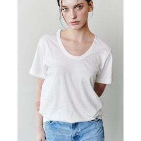 AS BASIC U NECK T [WHITE]