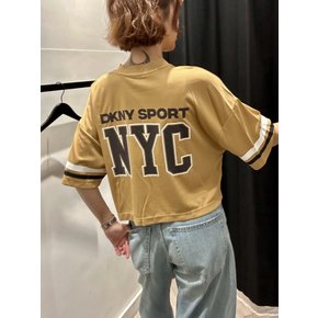 스포츠 25FW 여성 바시티 메시 오버사이즈 브이넥 저지 티셔츠