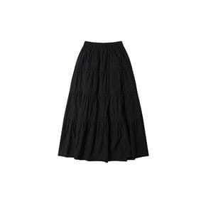 Cotton Tiered Skirt_Black_ LSTD0SK04W