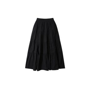 Cotton Tiered Skirt_Black_ LSTD0SK04W