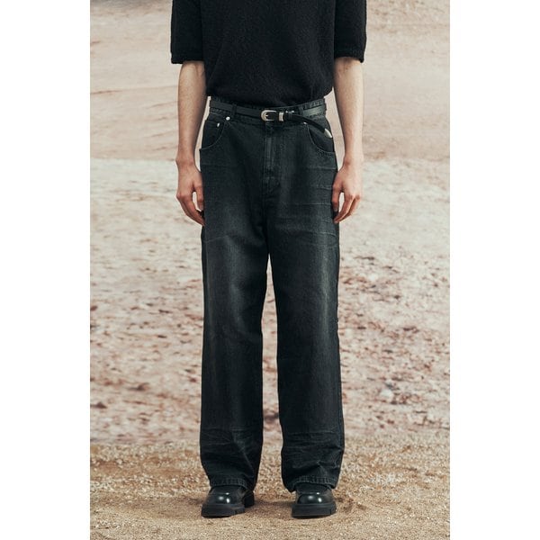 [여주점] [이로] 남성 WASHED DENIM 와이드 팬츠 IQPDM24702BKX