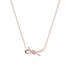 Love Knot 14K 큐빅 목걸이 SA24C21T