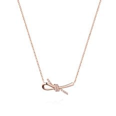 Love Knot 14K 큐빅 목걸이 SA24C21T