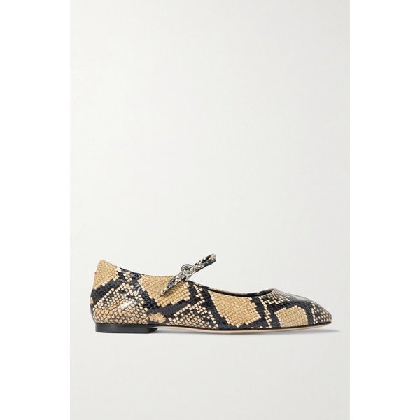 에이디 우마 스네이크 가죽 메리 제인 발레 플랫 46376663162976776