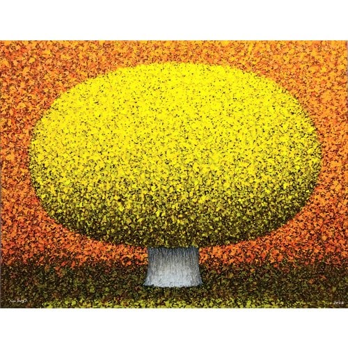 김성지작가 50호 거실그림액자 황금나무그림 돈나무  복들어오는그림 개업선물  풍수