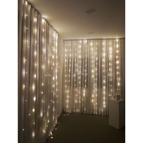 led 와이어 커튼 전구 줄 조명 3m 300구