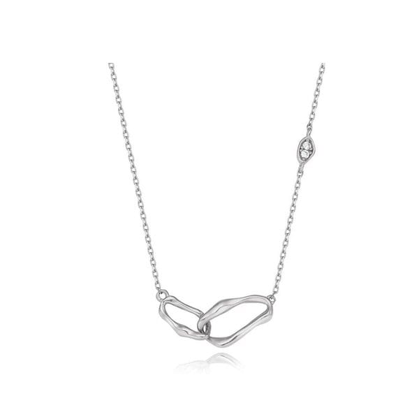 웨이블렛 포인트 화이트실버 목걸이 TNESVW08040M