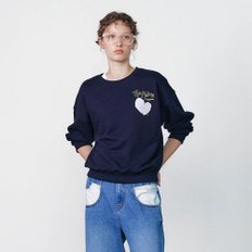 The Shell Heart Graphic Sweatshirt in Navy VW3AE108-23