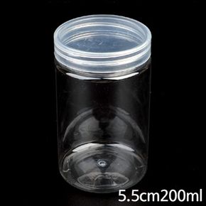 원룸꾸미기 원형 플라스틱 보관 용기 5.5cm 200ml X20개 공병 주방아이템