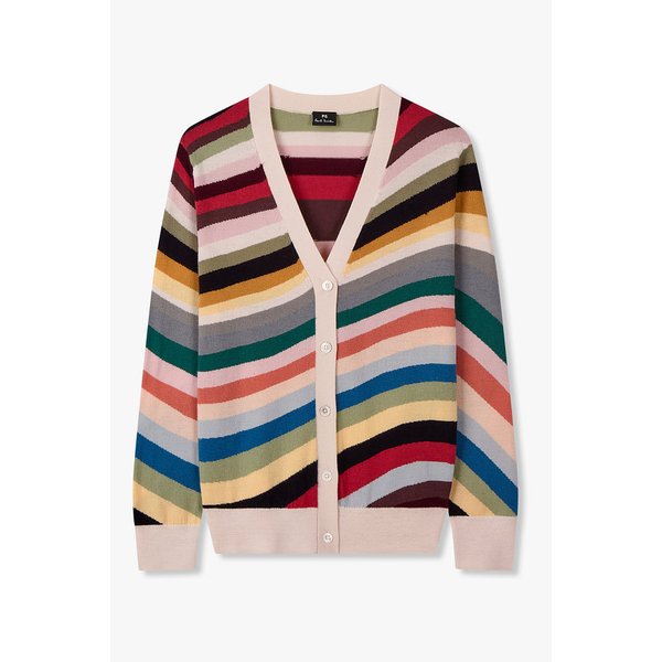 [PS PAUL SMITH] 여성 컬러풀 스트라이프 가디건 5745328003000