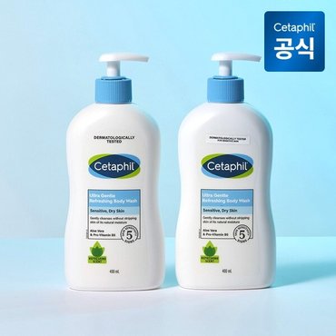 세타필 약산성 바디워시 리프레싱(산뜻한향) 400ml 2개