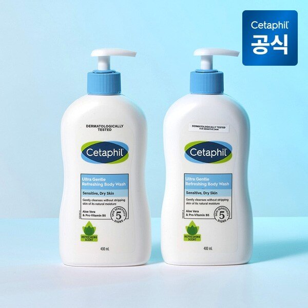 약산성 바디워시 리프레싱(산뜻한향) 400ml 2개