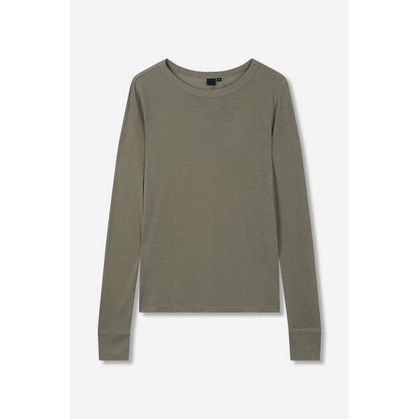 울 블렌디드 라운드 넥 티셔츠 J916202516011