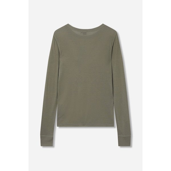 울 블렌디드 라운드 넥 티셔츠 J916202516011