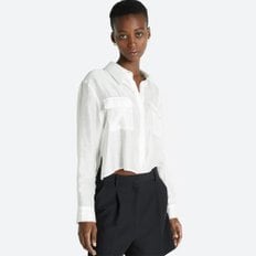 SHEER LONG SLEEVE SHIRT WHITE