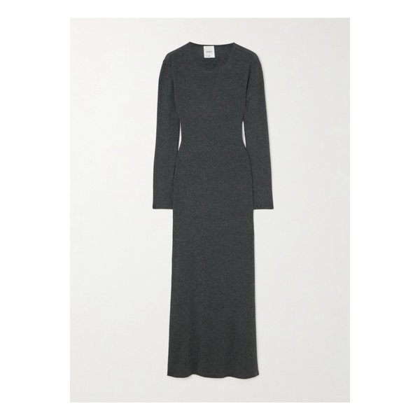 리셋 로렌 스트레치 저지 맥시 드레스 차콜 1647597350073722