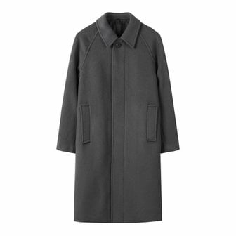 커스텀멜로우 Grey Wool Balmacaan Coat_C9CAW24604GYX