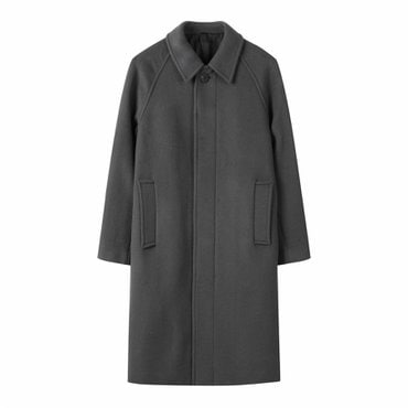 커스텀멜로우 Grey Wool Balmacaan Coat_C9CAW24604GYX