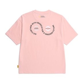 [여주점] N252UTS071 리젠 써클 그래픽 세미오버핏 반팔 티셔츠 LPINK