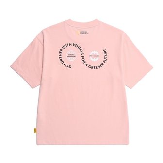 내셔널지오그래픽 [여주점] N252UTS071 리젠 써클 그래픽 세미오버핏 반팔 티셔츠 LPINK