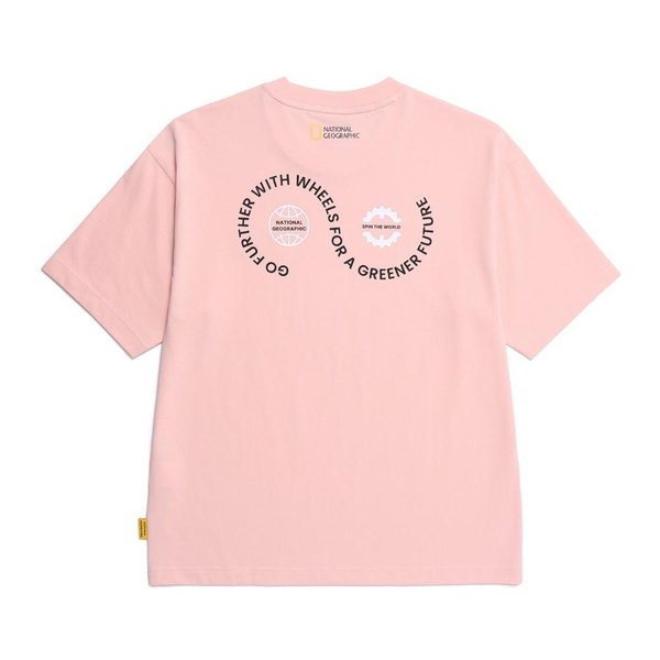 [여주점] N252UTS071 리젠 써클 그래픽 세미오버핏 반팔 티셔츠 LPINK