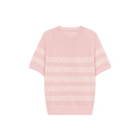 체인 로고 라운드 니트_PINK