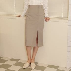 [제넷 펜슬 스커트_그레이 베이지]Jennet Pencil Skirt_Grey Beige