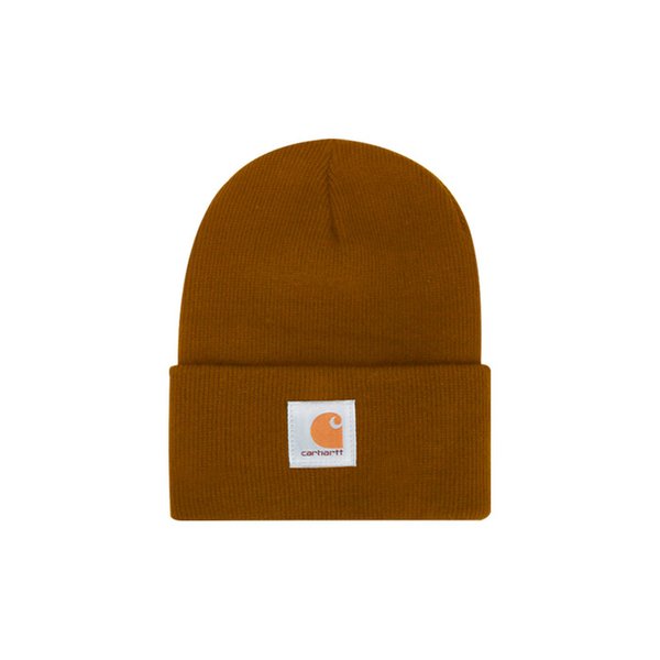 모자 니트 커프드 비니 브라운 A18-BRN