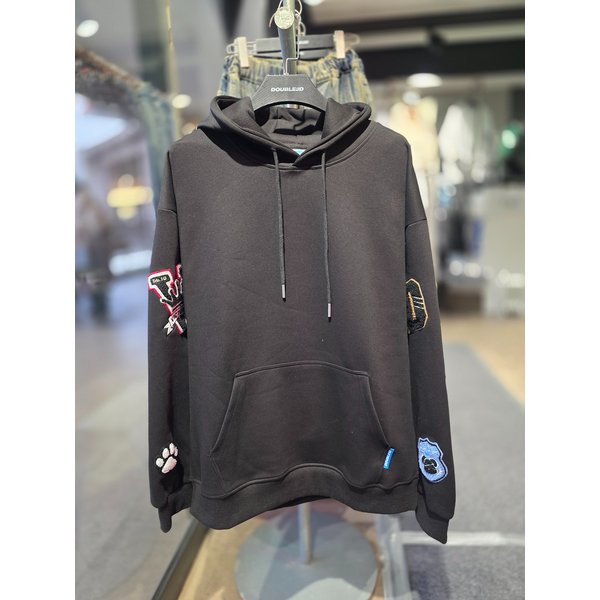 [시흥점] 남여공용 심볼부클자수 세미오버핏 후드(블랙)/JHET30103BK