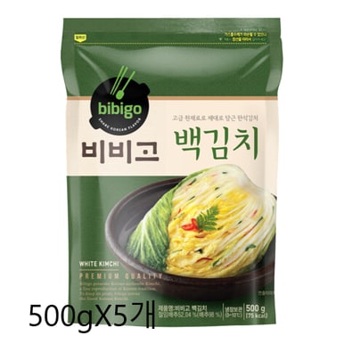 CJ 비비고 백김치 500gX 5 개