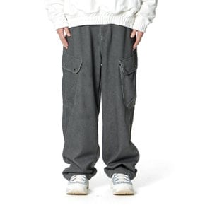 Side Big Pocket Cargo Pants (WASHED GREY)