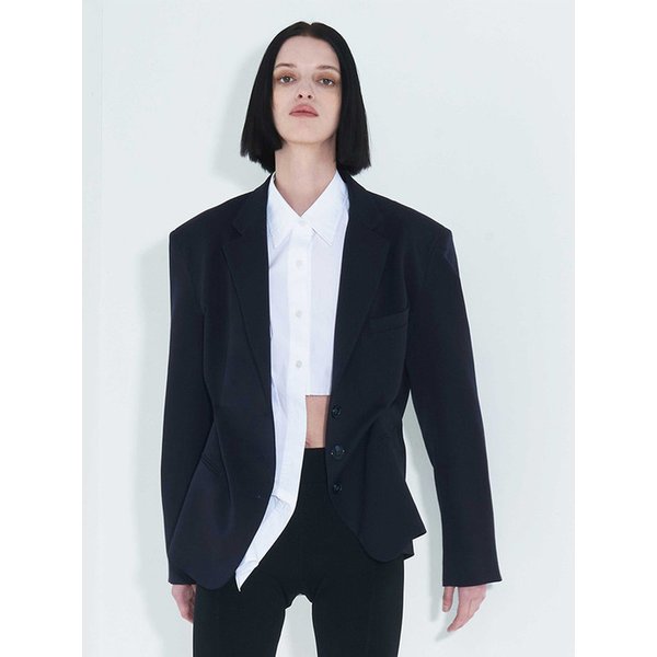 DOZI - Pinched Tailored Jacket _ Dark Navy