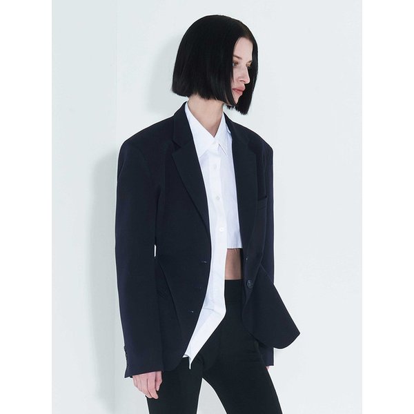 DOZI - Pinched Tailored Jacket _ Dark Navy