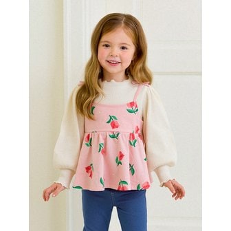 헤이미니 NEW상큼플로럴뷔스티에티셔츠