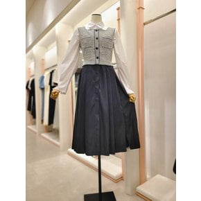 [여주점] 여성 트위드 텍스처 블록 슬리브리스 원피스 (ITO9WOP790)