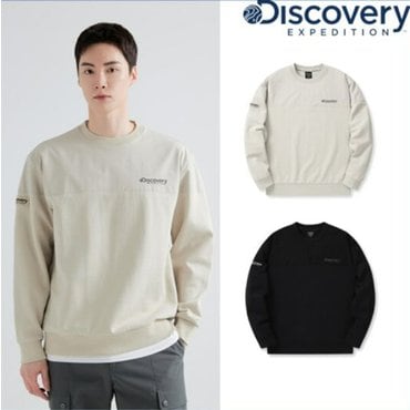 디스커버리 [정상가99,000원] 24S 공용 우븐 하이브리드 맨투맨 DMMT39041