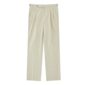 Essential Gaberdine cotton 2Pleats relaxed chino (Sand beige)